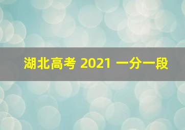 湖北高考 2021 一分一段